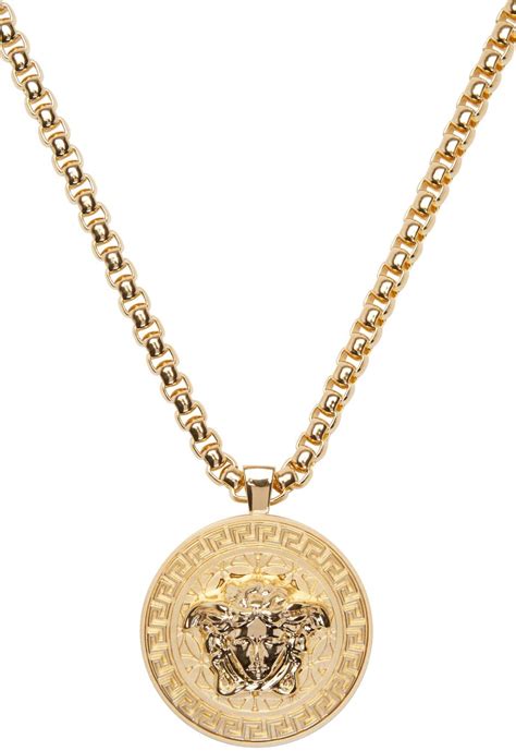 mens gold versace chain|Versace necklace real gold.